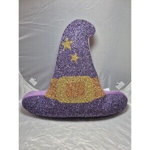 Witches Hat Pillow Decorative  Halloween Rhinestones By Sparkles Home New